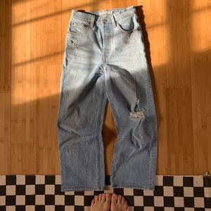 Ribcage high waisted straight leg cropped Levi’s